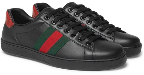 all black gucci sneakers|all black sneakers Gucci men.